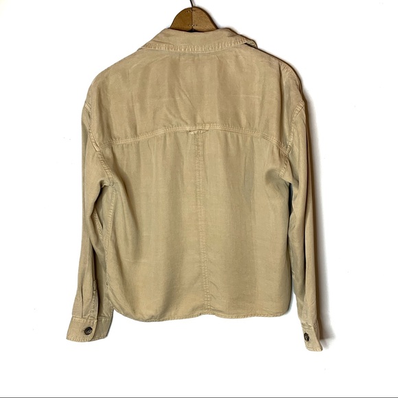 AMERICAN EAGLE LYOCELL SHIRT JACKET TAN SMALL NWT - Picture 2 of 8